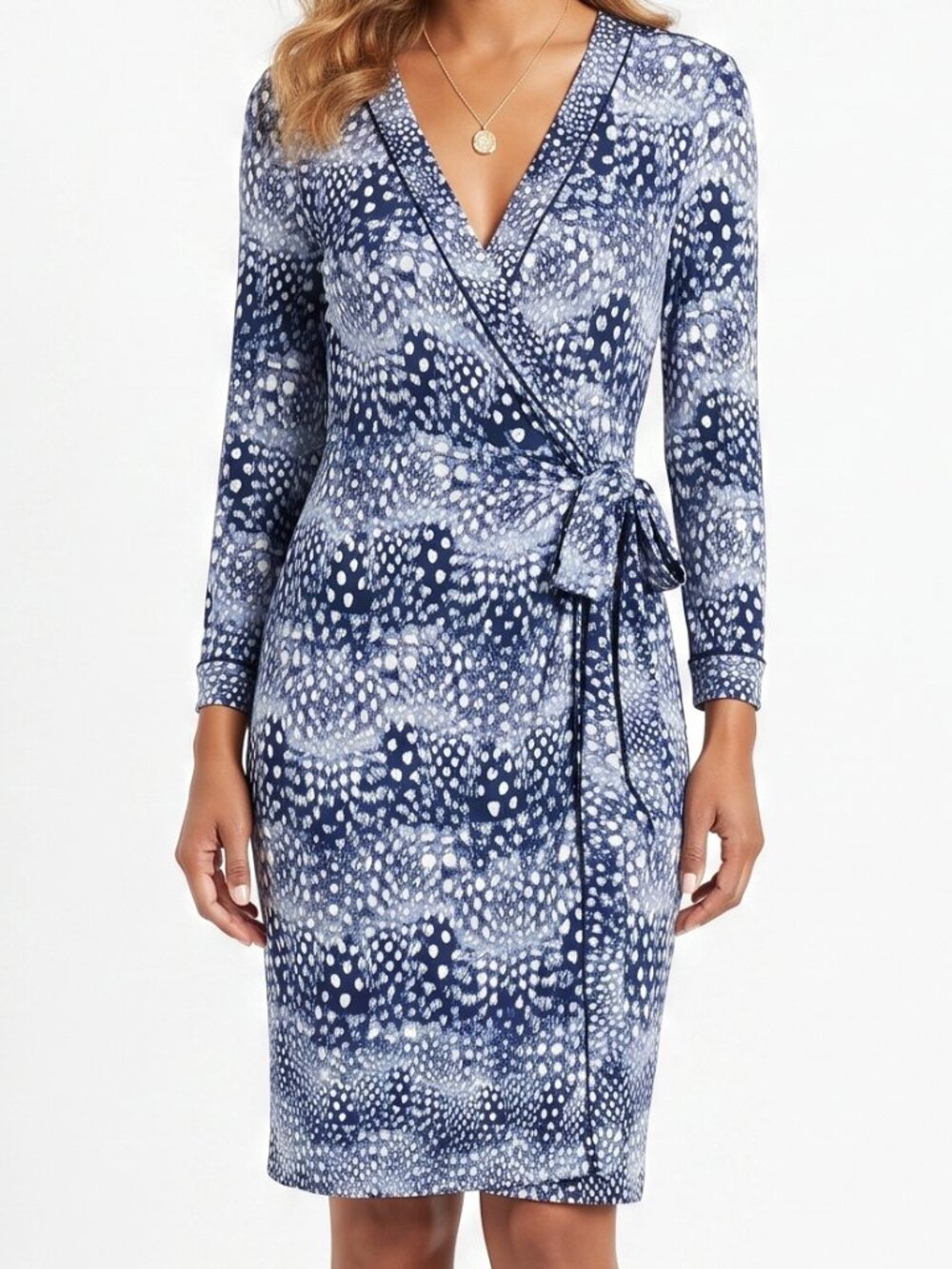 Beautiful print wrap dress. Size M